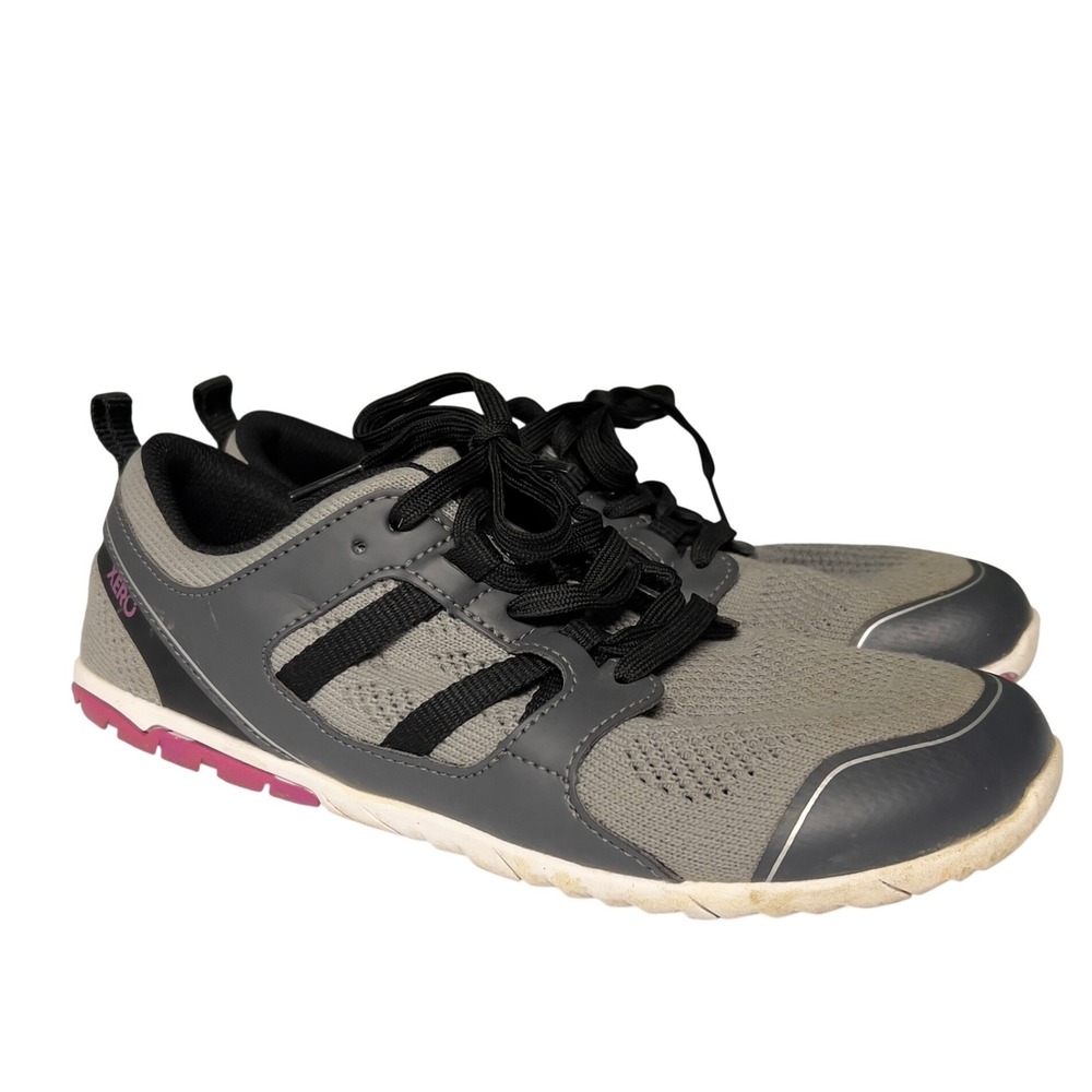 Xero Shoes Zelen Women's 8.5 Barefoot Running Shoes Gray Black Pink Minimalist